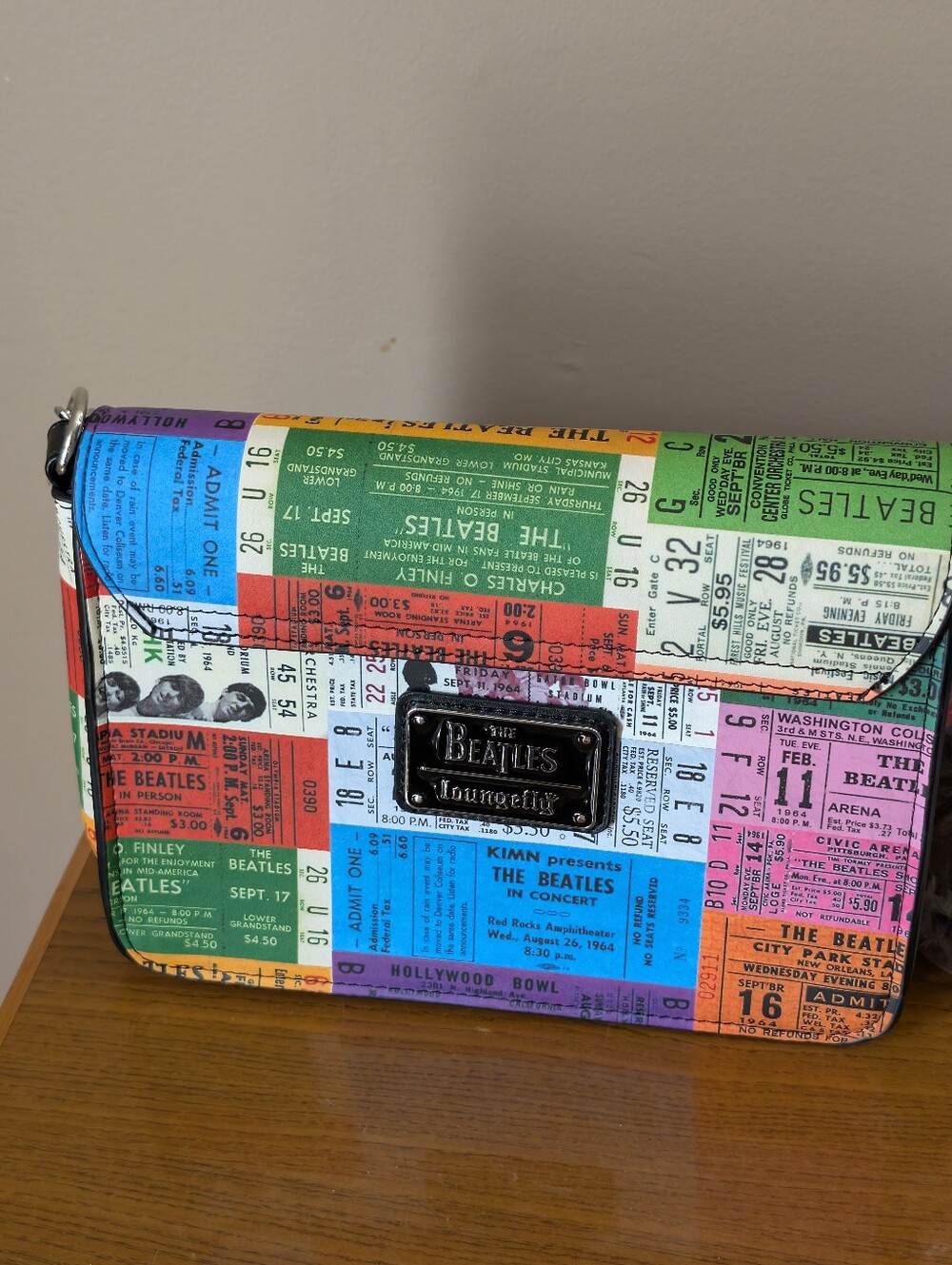 NTW - Loungefly The Beatles Ticket Stubs Crossbody Bag